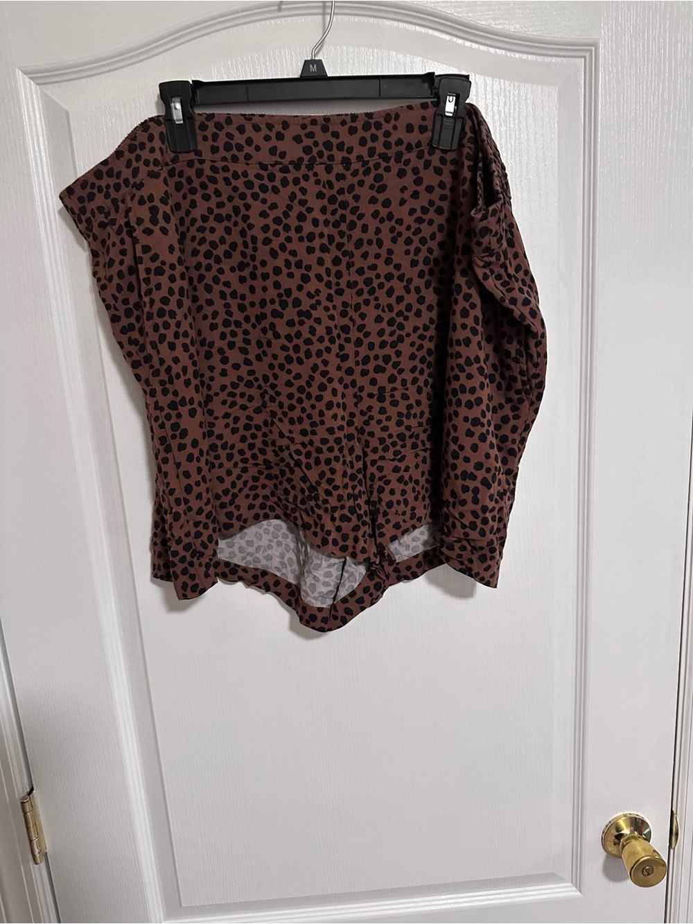 Old Navy 3X Leopard Print Shorts Brown Black Pockets Flowy Comfy